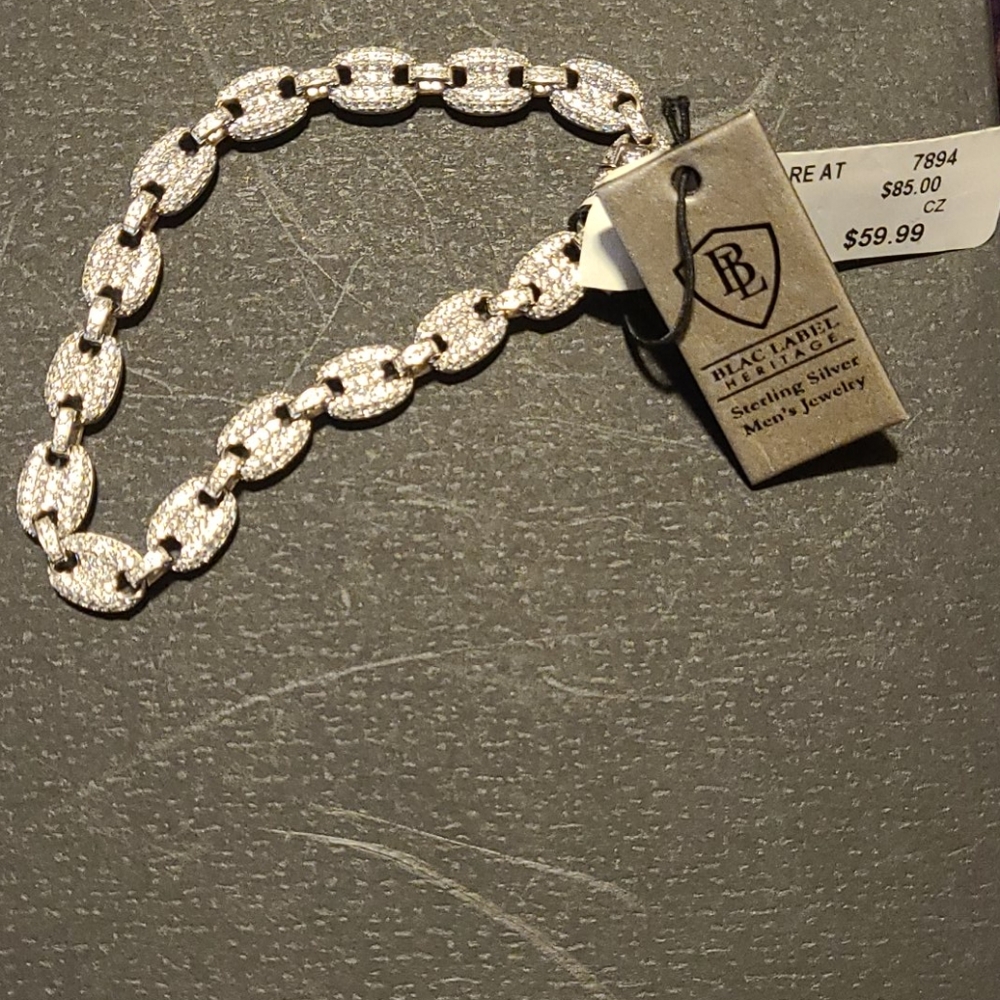 Silver CZ Rope Bracelet